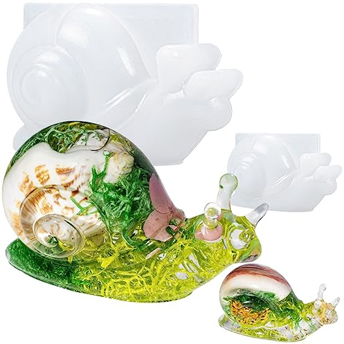 Moules en silicone 3D en résine époxy pour coulée d'escargots grands et petits