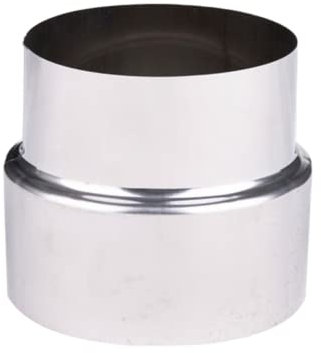 Lioaeust Stainless Steel Flue Connector, Stove Pipe Reducer Tube Connector Chimney Adaptor Stove Pipe for Connecting Conversion Flue Pipe, Ø100mm/Ø60mm