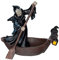 Deko Figur ''Ferryman of Death'' - Sensenmann Tod in Boot mit Paddel und Rabe - Dekoration Fantasy Horror