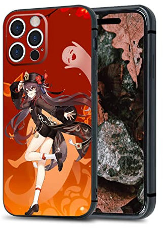 HOSCLANS Hu Tao Genshin Impact Anime Stoßfeste Handyhüllen Matt Weiches Silikon Schutzhülle für iPhone 12 Mini