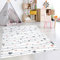 Teppich Kinderzimmer - Cream - 190x280cm - Spielteppich Pastellfarben Bunte Herze Punkte Kinderteppich Kurzflor Weich