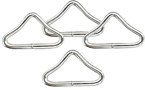 F Fityle 4X V Anneaux Triangle Anneau Boucles Métal Trampoline Net Boucles Boucles À Ressort pour Enfants Trampoline Enfants Trampoline Extérieur Fixation, Pas de Sangles