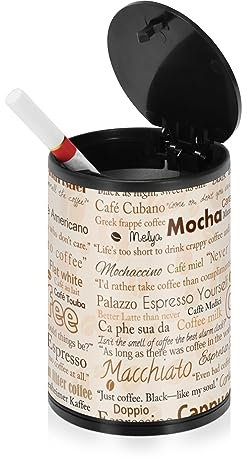 Coffee's Name Rauchfreier Aschenbecher für Zigaretten mit Deckel, Edelstahl, tragbar, geruchsdicht, rauchfrei, Aschenbecher für Zuhause, LKW, Büro