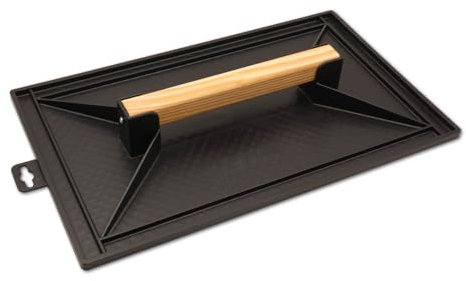 DEWEPRO Reibebrett PS 420x260mm mit Holzgriff - zum Glätten von Putz und Außenputz