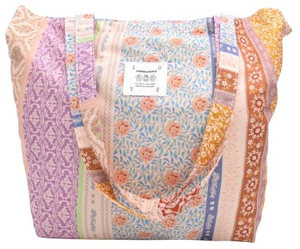 Damen Stofftaschen Blume Tote Tasche Umhängetasche Leicht Große Kapazität Student Shopping Beach Bag Bohemia#1