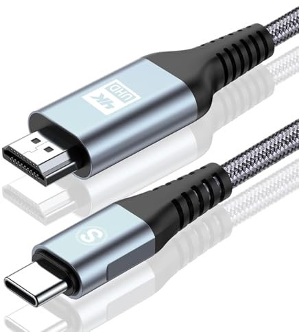 SWECENT Cable USB C a HDMI 4K, cable USB tipo C a HDMI [compatible con Thunderbolt 3/4] para MacBook Pro/Air, iPad Pro/Air, iMac, Samsung S23 S22 S21 S20 S10 Ultra, Surface, XPS, etc. 6m