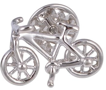 AMDXD Brosche Hochzeit, Fahrrad Brosche Modern, Silber Brosche Anstecknadel für Herren zur Hochzeit, Verlobung, Valentinstag, Jahrestag