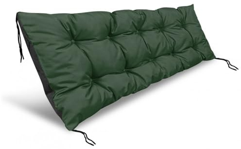 KingGarden Bankauflage Bankkissen Gartenbank Kissen Wasserdichtes Sitzkissen Abdeckung Indoor Outdoor 120cm x 40cm (Grün)