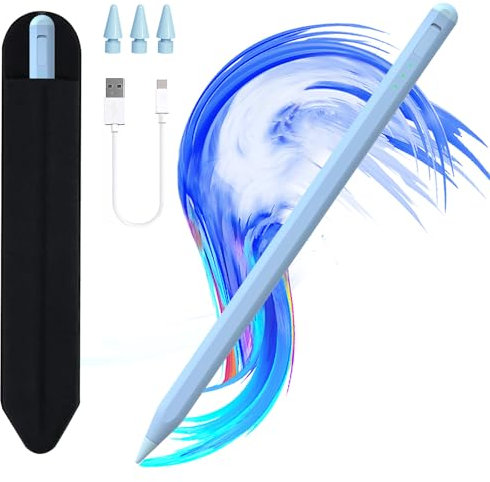 Eingabestift für iPad 11 und 10. Generation, 14 Minuten schnelleres Aufladen, mit Stifthalter, Handflächenabweisung, Neigungsempfindlichkeit, für iPad Air 11 und 13 Zoll (M3/M2), Pro 11 & 13
