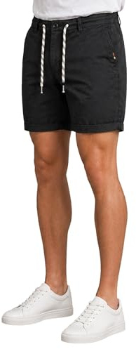Indicode Herren Kurze Hosen (S-5XL) Regular Fit - 100% Baumwolle, Leichte, Atmungsaktive & Luftige Sommer Shorts Männer, Kordelzug - B795