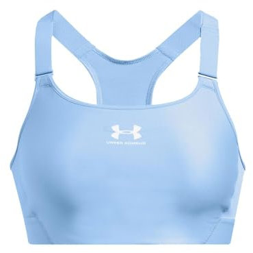 Under Armour Women's HeatGear High Support Bra, Horizon Blue / / White, S