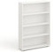 KOMTO Regal 80 cm breit Weiß - Bücherregal mit 4 Ebenen und Höhenverstellbare Regale, Standregal, Aufbewahrungsregal | Bookshelf Lumo 80 x 120 x 24 cm (BxHxT)