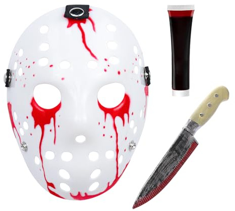 HarnyLoom Masque Jason Halloween Adulte Homme Horreur Realiste Effrayant Masqués Latex Cosplay Accessoires Déguisement Fete (Color 3)