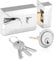 Standard Deadlocking Night Latch 60mm, Complete with Rim Cylinder and 3 Keys, Elegant Polished Chrome Nightlatch, External Door Lock for Front Door (Chrome, 60mm)