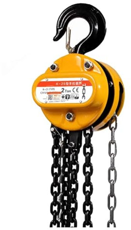 BADIKA Handkettenzug-Motor 3-Tonnen-Handkettenzug, Stahlkettenzug mit 6 m Hubhöhe und Stahlkonstruktion in Industriequalität