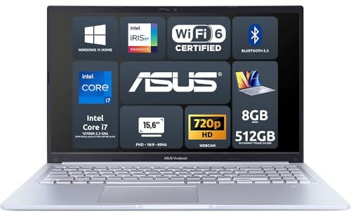ASUS Vivobook 15 X1502ZA, 15,6 FH, intel Core i7-12700H, 8GB RAM, 512GB M.2 NVMe PCIe 3.0 SSD, Win11, Wi-Fi6, BT