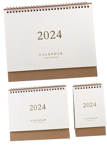 SHOWERORO 3stücke Tischkalender Mit Notizseiten Feiner Kalender Für Zuhause Praktisch Für Büro Und Schule Originelles Kalenderdekor Für Schreibtisch