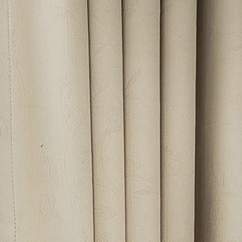 Dsnyu Vorhänge Beige Polyester, Gardinen Küche Ostern Volltonfarbe Curtain Dekorativ für Fenster 2er Set 86x214cm BxH
