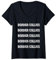 Damen Border Collies T-Shirt mit V-Ausschnitt