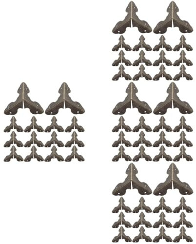 Housoutil 80pcs Wooden Box Wrap Corner Protectors Metal Corner Guards Furniture Edge Safety Bumpers for Home