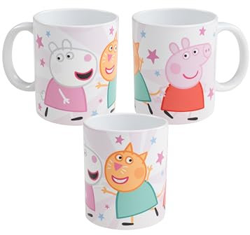 Peppa Wutz Tasse - Sterne Kaffeetasse Becher Kaffeebecher aus Keramik 320 ml