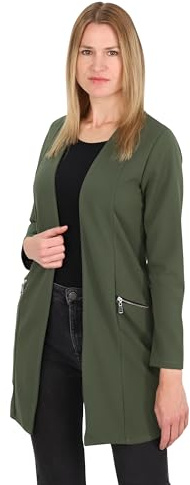 Malito – Långärmad ledig kavaj för kvinnor – öppen elegant stretchkavaj – mjuk och figurspelande – business longblazer 6041