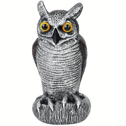 Wetterfeste Eulen-Skulptur für Außenbereiche, dekorative Gartendekoration (B)