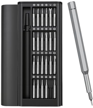Aoyfuwell 25 in 1 Precision Screwdriver Set, Small Screwdriver Set, Mini Micro Screwdrivers Sets with Bits, for Laptop PC Glasses Watch PS5 PS4 Tool Sets, Phone Repair Tool Kit