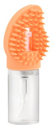 Dog & Cat Shampoo Brush with Soap Dispenser, Soft Silicone Pet Grooming Massage Bath Brush for Short and Long Hair, Gentle Scrubber for Washing Shower Cleaning