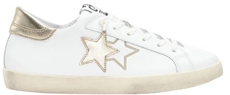 2Star Schuhe Prime Star 2SD4895 Casual Damen Leder Weiß/Gold, Weißgold., 37 EU