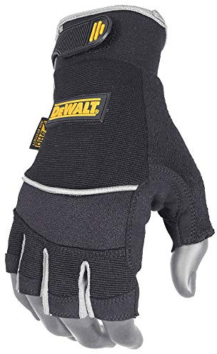 DEWALT DPG230 Synthetic Leather Technician's Fingerless Glove - Size M