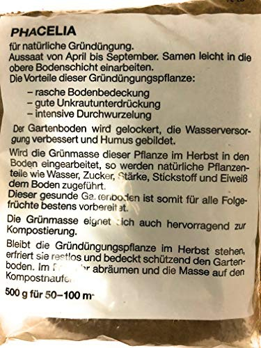Phacelia Gründünger für alle Gartenböden 500g