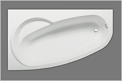 Raumsparbadewanne Acryl rechts, weiß, 150x100cm x43cm