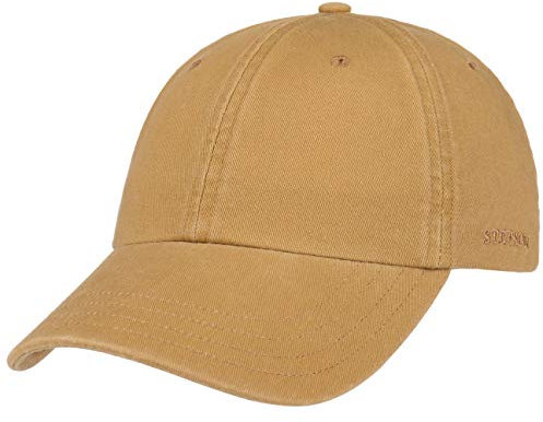 Stetson Rector Basecap - Cap für Damen/Herren - Sonnenschutz-Cap aus Baumwolle (UV-Schutz 40+) - Baumwollcap größenverstellbar (55-60 cm) - Baseballcap Sommer/Winter beige One Size