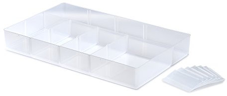 Whitefurze Insert Tray with Silver Clamp for 5 - 10 Litre Allstore Boxes, Plastic, Natural, Small