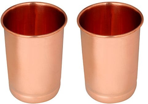 Zap Impex - Set di 2 bicchieri in rame puro rame
