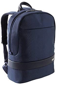 NAVA Design - Zaino Organizzato con Un Scomparto: Porta PC e Porta Tablet, Colore Blu Scuro - Dimensioni 30 x 13.5 x 42 cm