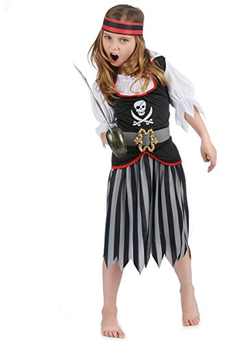 DEGUISE TOI Generique - Piratenkostüm Mädchen 134/140 (10-12 Jahre)