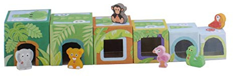 Trudi Savana stapelbare Würfel | Sevi | Holzspiele für Kinder. Handmade Sevi Spielzeug. Pädagogische Gebäude | 12x57x12cm | Konstruktionen und Spielsets | Modell 88008
