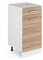 Vicco Küchenunterschrank R-Line, Schubladenschrank für die Küche, Sonoma, 40 cm ohne Arbeitsplatte