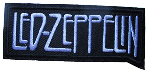 patch groupe led zeppelin logo noir et blanc écusson veste blouson
