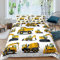 Loussiesd Bagger Traktor Betten Set Cartoon Auto Bettwäsche Set 155x220cm Für Kinder Jungen Kinder Abstrakte Fahrzeuge Bettbezug Set Maschinenraum Dekor