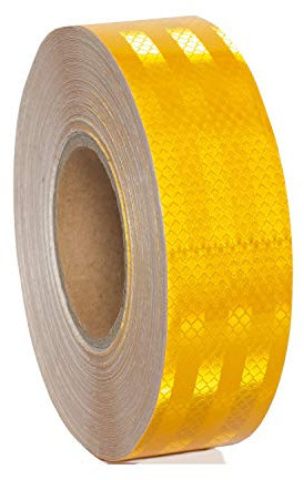 TUKA-i-AKUT 45Mx5cm Reflektierendes Warnklebeband Warnmarkierung - Hohe Intensität - Wetterfestes - Sicherheit Warnung Reflektorband, Hohe Sichtbarkeit Reflektor Warn Aufkleber, Gelb TKD5038 Yellow