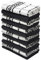 K Collection 12 Pack Check Kitchen Towels Set - 40 x 70 cm, Black and White - 100% Ring Spun Cotton (285GSM) Super Soft and Absorbent Dish Towels, Tea Towels and Bar Towels