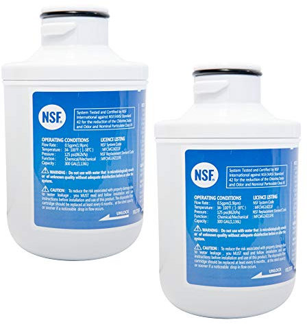 Wasserfilter kompatibel mit Hanseatic Side by Side Kühlschränken HSBS17690WEA1 und HSBS17690WEHA1 und Filterpatrone 307203200002, 307203200005, 64089772, 64089789, 64089784, 640897 (2er Pack)
