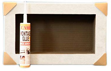 Marmox Wandnische mit Kleber - Ihre ideale Lösung für die Organisation und Dekoration Ihres Badezimmers und Duschbereichs. Wasserfest, Leicht und Wärmedämmend, Quadratisches Design, 200x400x87,5mm