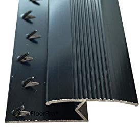 Exclusive Range - Carpet to Tile/Flooring/Wood/Laminate Transition Threshold Strip - Metal Plate Strip Door Bar Z Edge - Black Colour