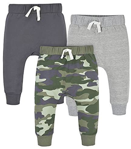 Gerber Baby Boys Toddler 3-Pack Jogger Pants Sweatpants