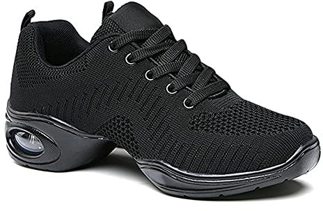Runxingfu Sport Schuhe Tanzschuhe - Damen Mesh Laufen Schuhe Weiche Sohlen Jazz Latein Ballsaal Schuhe Fitness Tanz Schuhe