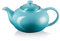 Le Creuset Tetera Classic de cerámica de gres, 1, 3 litros, para 3-4 tazas, Caribe, 80702131700003